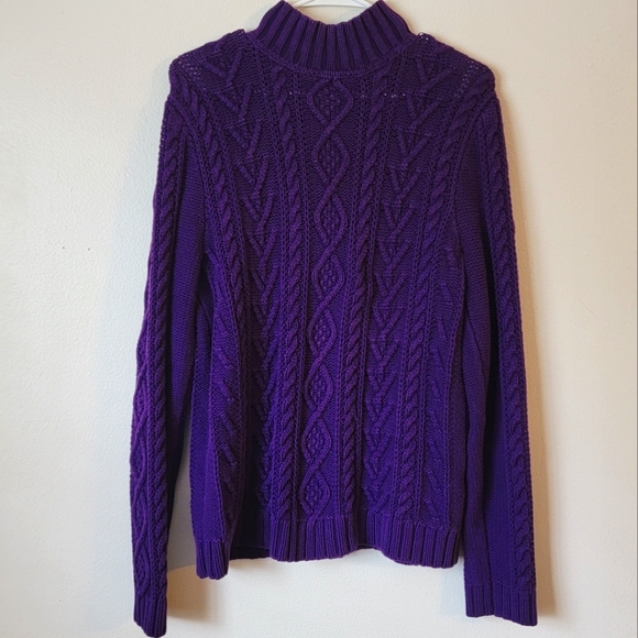 Chaps Sweaters - Purple Chunky sweater by Chaps size large